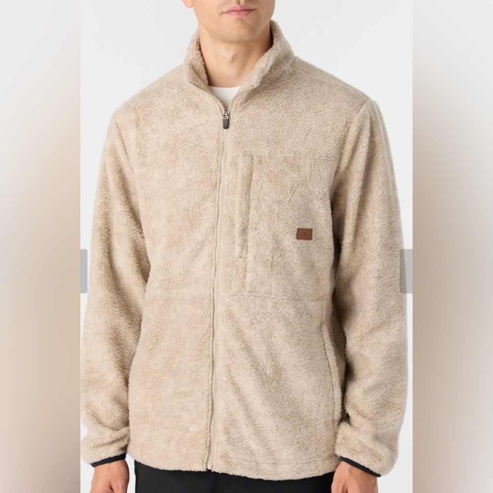 O'Neill Men's Jacket Commander High Pile Superfleece Zip Tan/Beige Size M